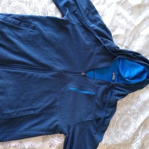 Eddie Bauer zip up hoodie shirt. Dark blue, XL